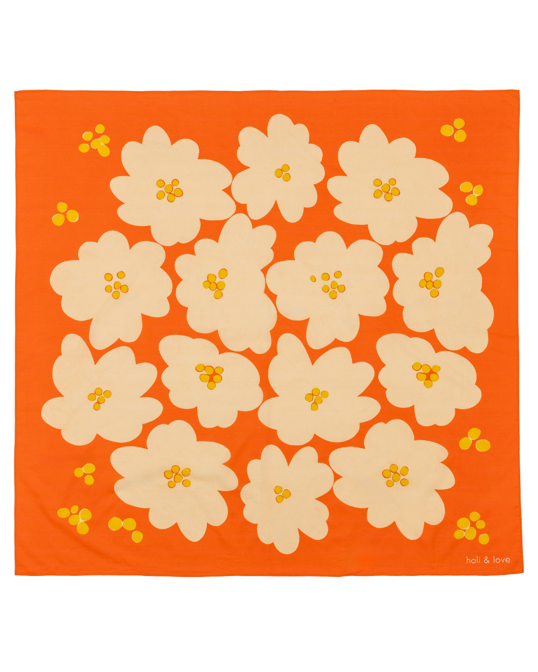 Foulard Flower orange