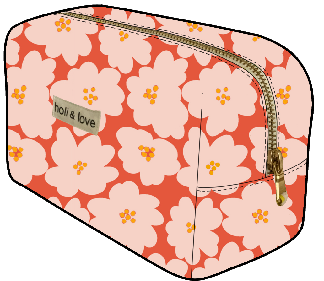 Trousse de toilette Flower orange