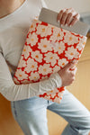 Pochette ordinateur Flower orange