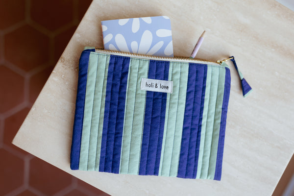 Trousse plate Stripe