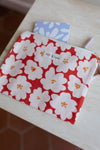 Trousse plate Flower orange