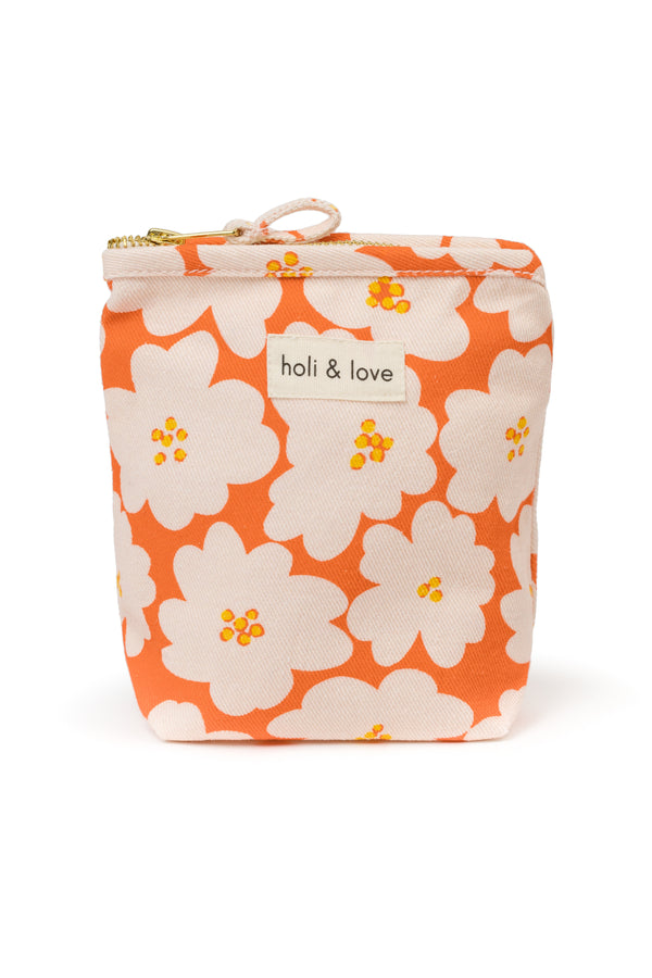 Petite trousse Flower orange