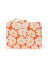 Trousse plate Flower orange