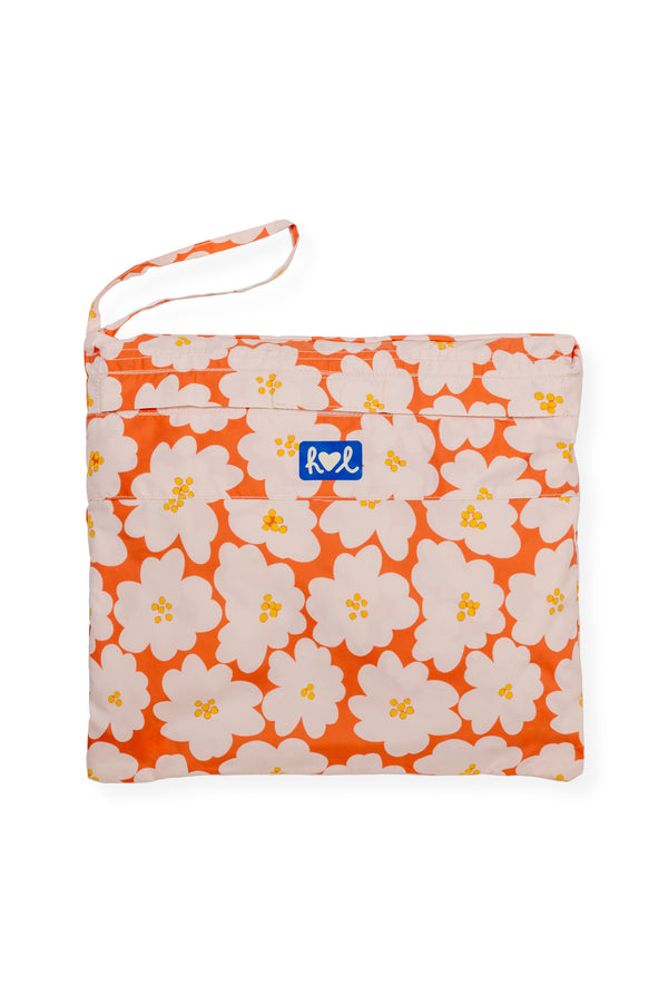 EOLE Cape de pluie femme Flower orange