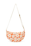 Sac Demi-lune Flower orange