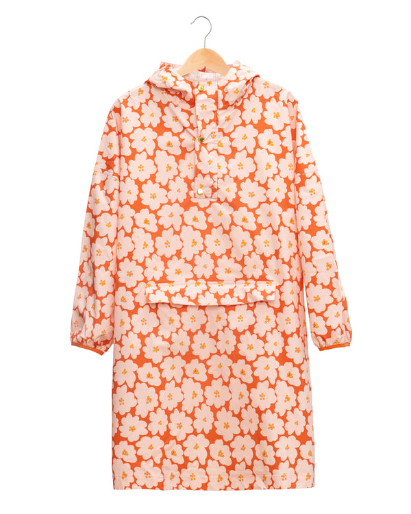 EOLE Cape de pluie femme Flower orange