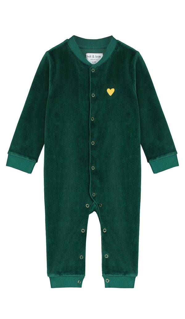 Overall bébé MAX Green Velvet