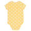 Body bébé à manches courtes, collection bébé naissance en coton bio Baby Care, imprimé jaune motif cœur, vue verso