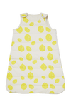 Gigoteuse Lemon mise à plat sur fond blanc collection bébé naissance en coton bio Baby Care