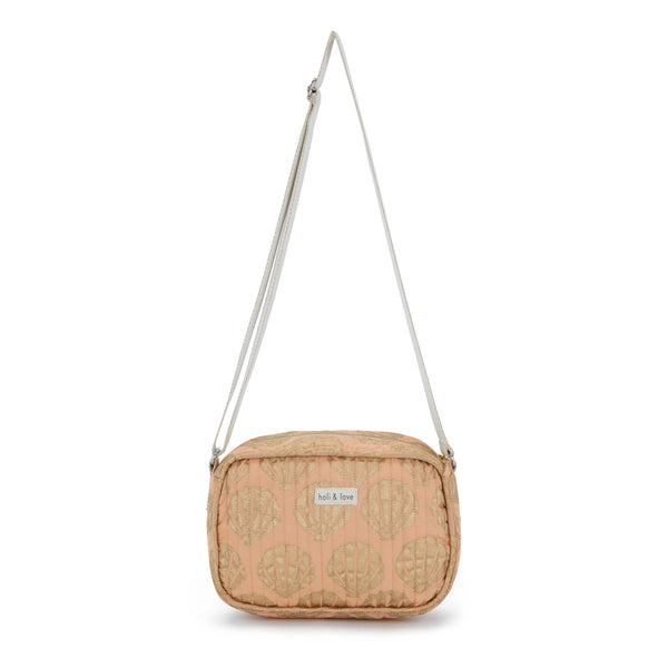 Organic cotton messenger bag - Peach shell