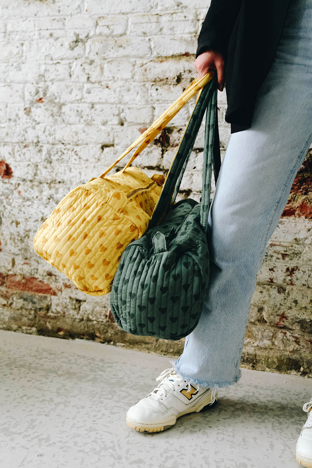 Sac weekend en coton bio - Yellow heart