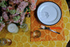 Square placemat in organic cotton - Rust coral